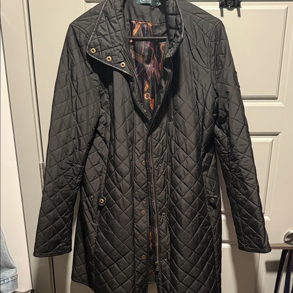 Ralph Lauren Black Quilted Puffer Coat - Picture 1 of 2